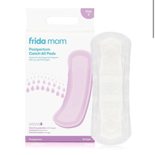 Frida Mom Postpartum Pads, Leak Proof Feminine Care Maxi Pads, 6 Layers of Protection for Maximum Absorbency (18ct)