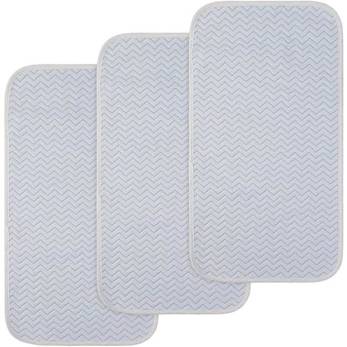 BlueSnail Ultra Soft and Absorbt Quilted Waterproof Changing Pad Liner 3pk (blue)