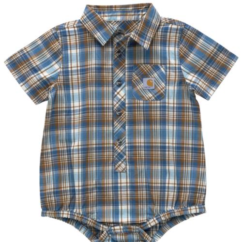 Carhartt Infant Boys' Plaid Print Onesie