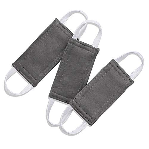 PONY DANCE Baby Door Latch Cover Closer - Nursery Door Silencer with Strong Elastic Straps, Thick Solid Cushion for Noise Reduction, Prevents Slamming, 3 Pieces, 4W x 2L Inches, Grey