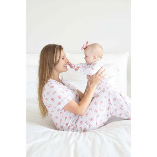 Women's Two Piece Flare Lounge Set | Rosy - Large