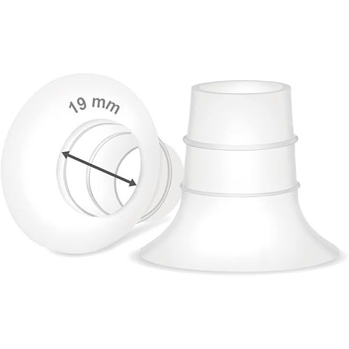 Maymom 19mm Flange Insert Compatible with Elvie Single/Double Electric, Elvie Stride Cup (24mm), Compatible with Medela PersonalFit Flex Shield, Not Original Elvie Replacement Pump Parts