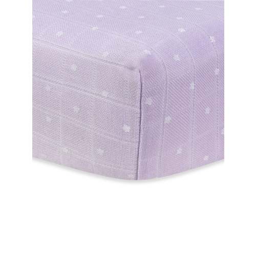 Muslin Playpen/Playard Sheet - Lavender Stars