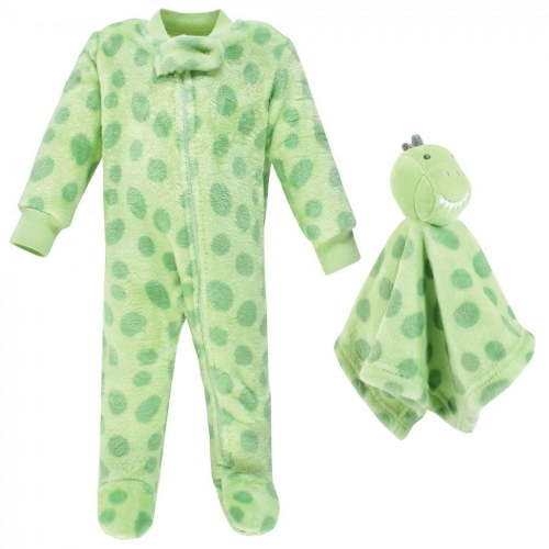 Hudson Baby Infant Boy Flannel Plush Sleep and Play and Security Toy, Trex, 0-3 Months