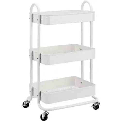 Amazon Basics 3-Tier Rolling Utility or Kitchen Cart - White