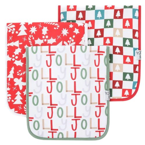 Copper Pearl Baby Burp Cloth Large 21''x10'' Size Premium Absorbent Triple Layer 3-Pack Gift Set Jolly