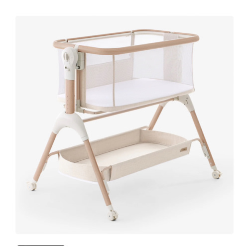 HARPPA Cuddly Signature | 3-in-1 Rocking Baby Bassinet & Bedside Sleeper with Anti-Reflux Mattress for Newborns | Attaches to Bed, Adjustable Height, Tool-Free Setup, Portable Wheels, CPSC Certified, Gentle Rocking Motion | Ideal for Infants, Safe Co-Slee