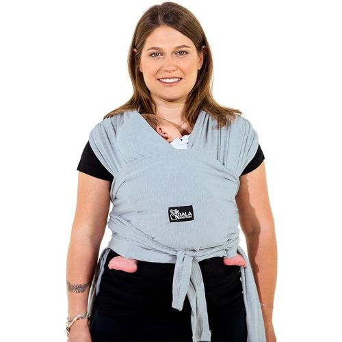 Koala Babycare Baby Carrier Wrap, Adjustable and Easyt-to-Wear As a T-Shirt - Baby Wearing Wrap One Size Fits All - Unisex Infant Wrap Carrier Up to 22lbs