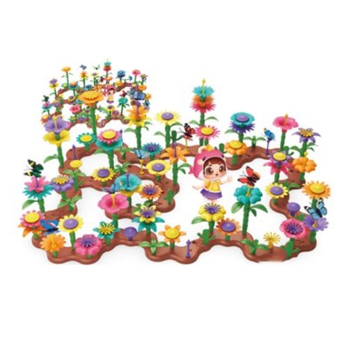 ToysYGift Clearance 272 Piece Flower Garden Building Set for Girls Toys, STEM Toy and Preschool Garden Play Set for Toddlers, DIY Garden Flower Building Blocks, Gifts for 3 4 5 6 7 Year Old Girl