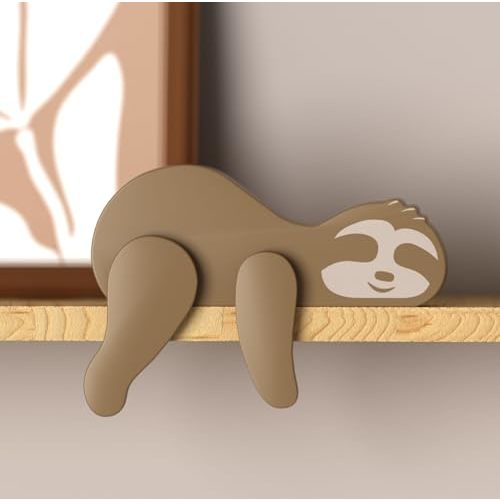 PUTSKA Woodland Nursery Decor - Wooden Animal for Baby Boy Nursery Decor, Forest Decoration for Room, Shelf, Bedroom (Sloth)