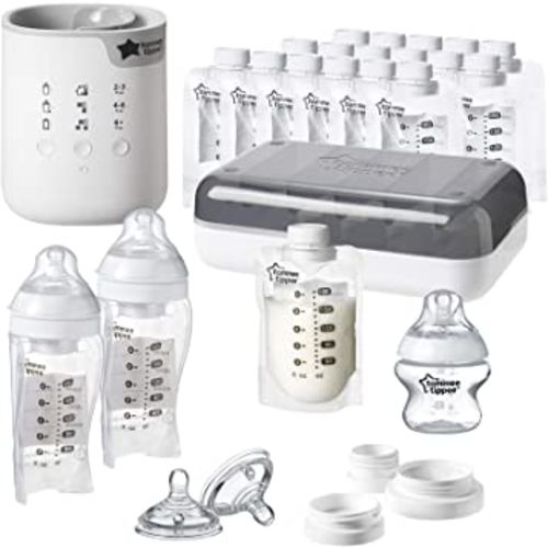 Tommee Tippee Pump & Go Complete Breast Milk Feeding Starter Set