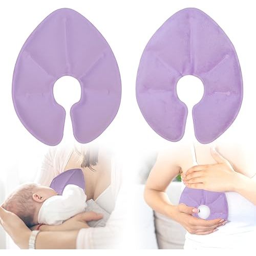 Ice Packs Reusable,Breast Therapy Packs, Hot and Cold Breast Pads, Breastfeeding Essentials for Moms,Breast Ice Packs for Relieve Pain 2 Pack 9" X 7.5"