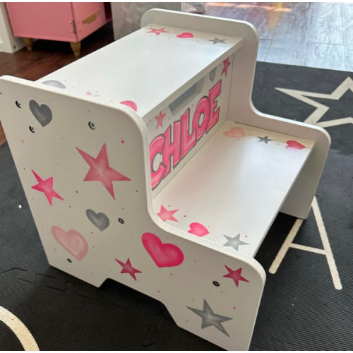 Personalized step stool (2 steps)
