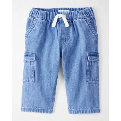 (SIZE 6M) Organic Cotton Denim Cargo Pants | Carter's