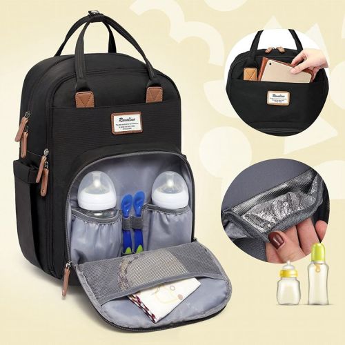 RUVALINO Large Diaper Bag Backpack, Multifunction Travel Maternity Baby Changing Bags