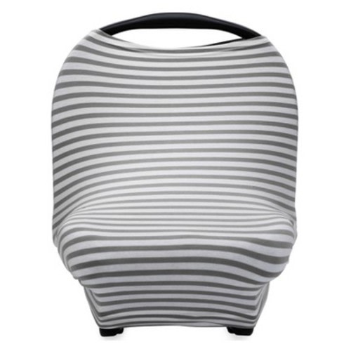Parker Baby Co. 4 in 1 Car Seat Cover - Gray/White Stripes