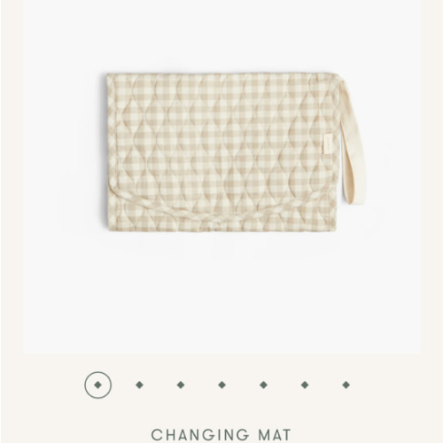 Portable Changing Pad - Beige Gingham | Gooselings