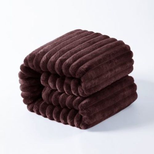 Flannel Fuzzy Toddler Blanket, Fluffy Warm and Lightweight Baby Plush Blanket, 30x40 Inches, Brown - NTBAY