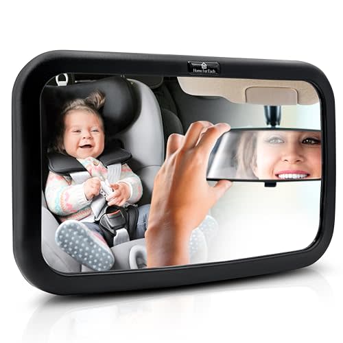 2-Way Eye Contact Baby Car Mirror, The Baby Essentials for Car Seat Mirror for Baby Rear Facing, Baby Mirror For Car, Baby Stuff for Newborn in Baby Travel Gear and Baby Car Mirror Rear Facing
