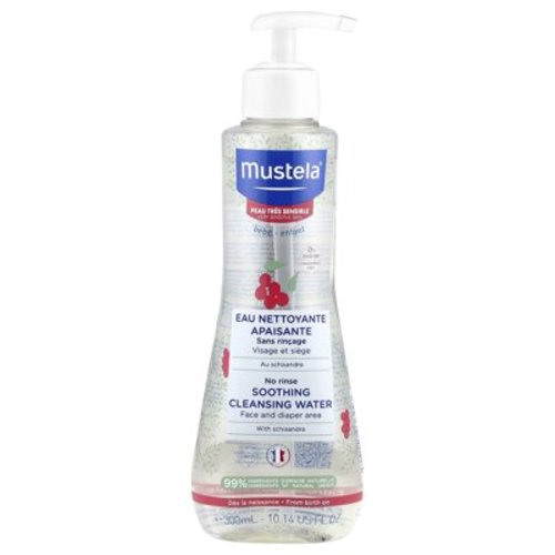 Mustela No Rinse Soothing Cleansing Water (Face & Diaper Area) - For Very Sensitive Skin 300ml/10.14oz