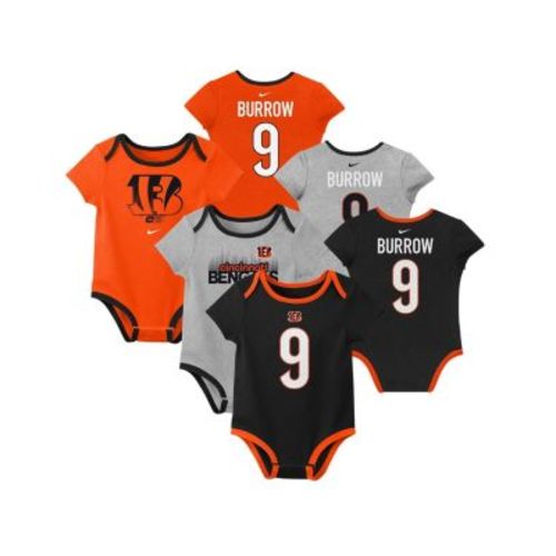 Baby Boys and Girls Joe Burrow Cincinnati Bengals Three-Pack Bodysuit Set