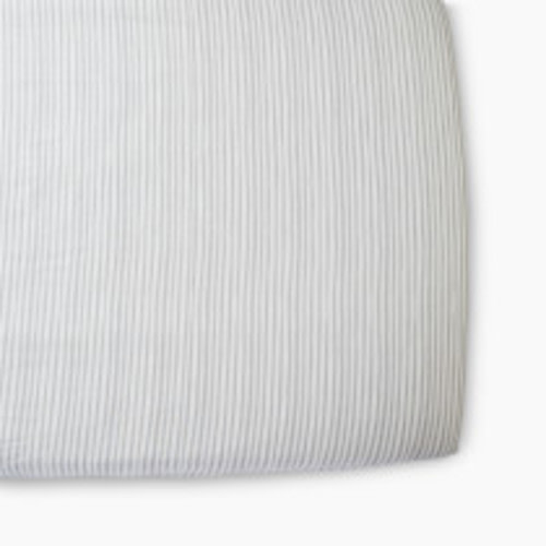 Pehr Stripes Away Organic Cotton Crib Sheet - Pebble Grey