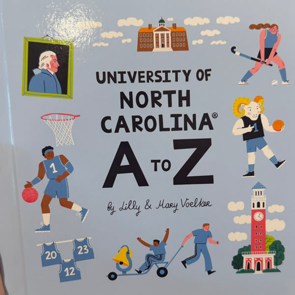 University of North Carolina A to Z Children's Book | Personalized UNC Baby Gift | Collegiate ABCs