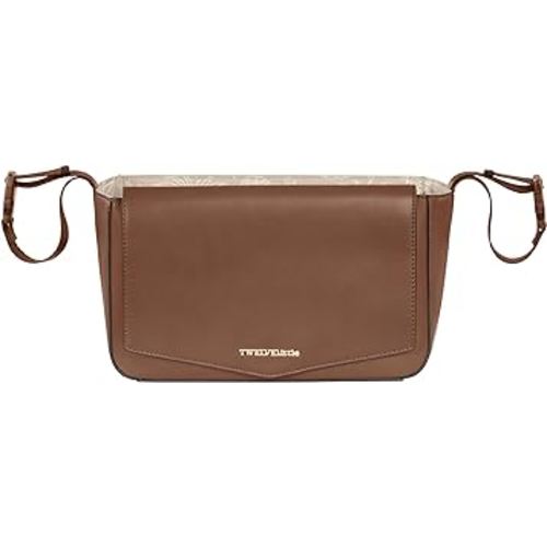TWELVElittle Stroller Organizer Peek A Boo Stroller Caddy 2.0, Travel Caddy with Wipes Case in Vegan Leather, Toffee