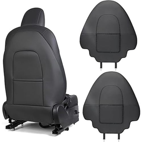 Upgrade 2024 for Tesla Model Y/3/S/X Accessories Back Seat Cover Seatback Protector for Kids Kick Protector Mats Waterproof Scratchproof Leather Protection Organizer Pocket