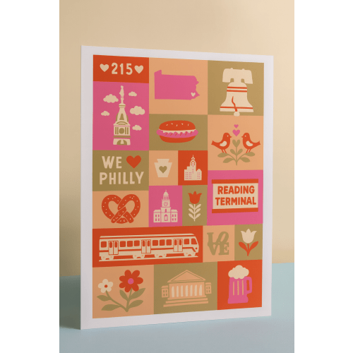 Heart of Philadelphia 11x14 Art Print | Occasionette Gift Shop