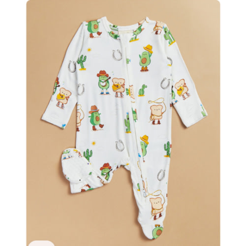 Rodeo Avo Toast Footie in Multi | Tullabee