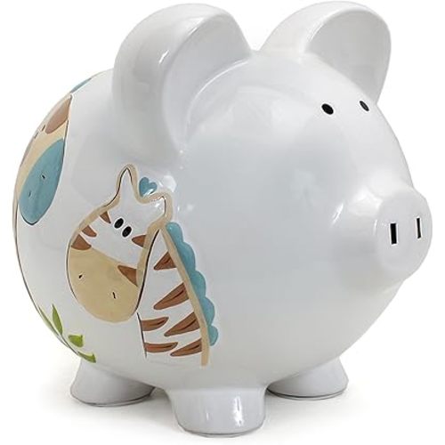 Child to Cherish Ceramic Piggy Bank for Boys (Jungle Jack)