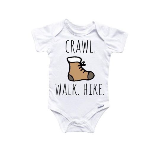 Mountain Hiking Onesie® Baby Boy Girl Clothes Infant Bodysuit Funny Cute Gs1 White 12 Month Onesie®