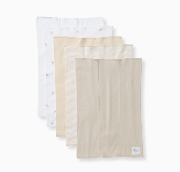 Golden Bee Organic Cotton Burp Cloths 5 Pack