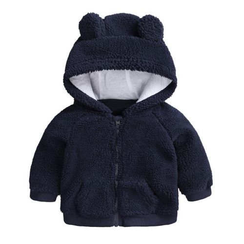 Newborn Baby Boy Girl Winter Warm Hoodie Coat Infant Zipper Jacket Outerwear For 0-18M
