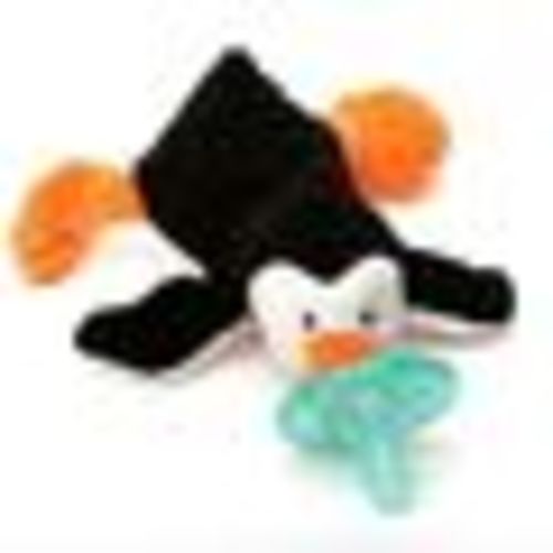 Wubbanub Penguin Infant Pacifier, Size:One size, Black