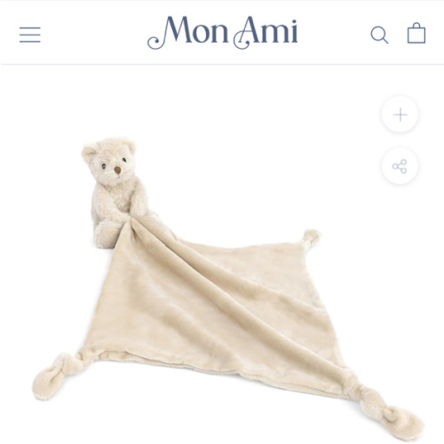 Huggie Bear Knotted Security Blankie