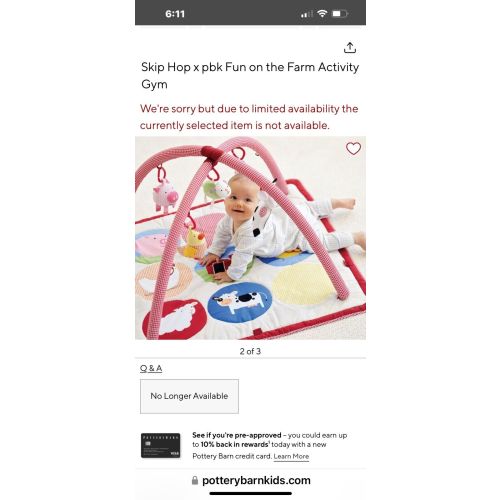 Skip Hop Pottery Barn Kids Farmyard Activity Gym Red Yellow