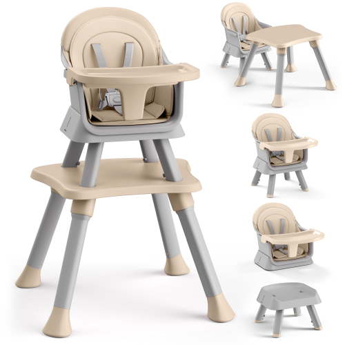AILEEKISS, Baby High Chair, 8 in 1, Toddler Dining Booster Seat