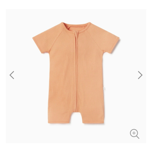 Ribbed Summer Zip Romper | Organic Baby Clothes | MORI US