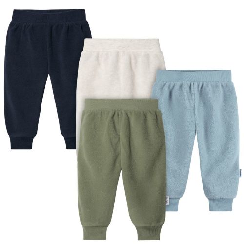 Gerber Baby Boys' and Girls' Fleece Pants, 4-Pack, Oatmeal Heather, 3-6 Months
