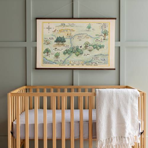 100 Acre Woods Hanging Canvas Map | 100 Acre Woods Map Sign | Hanging Canvas | Canvas Hanger | Nursery Canvas | 154