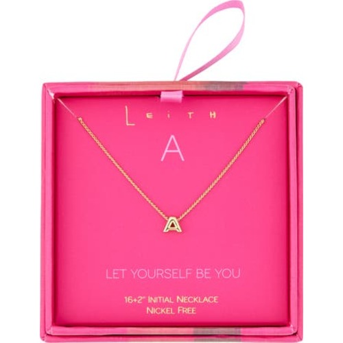 Let Yourself Be You Bubble Initial Pendant Necklace