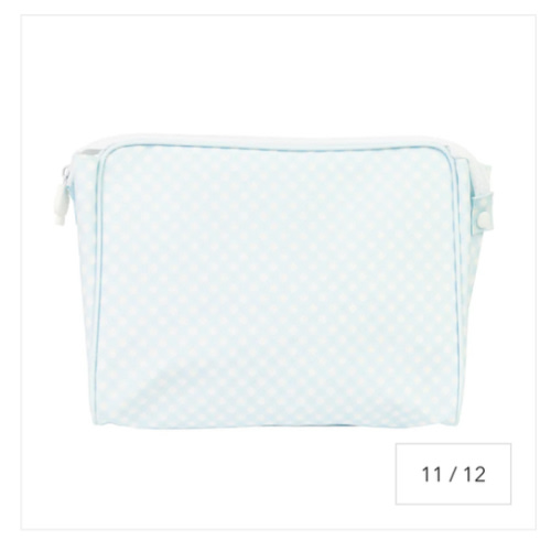 The Go Bag - Blue Gingham, Size L