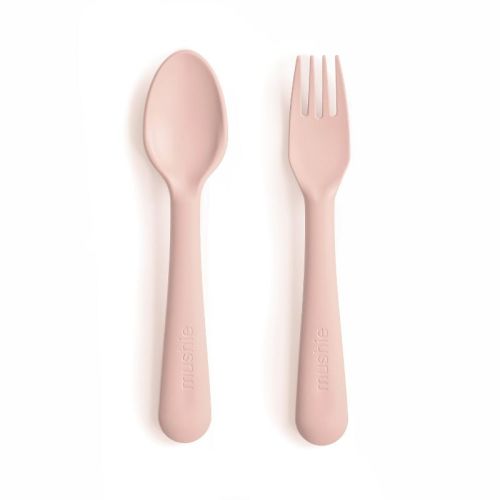 Mushie Dinnerware Fork and Spoon Set