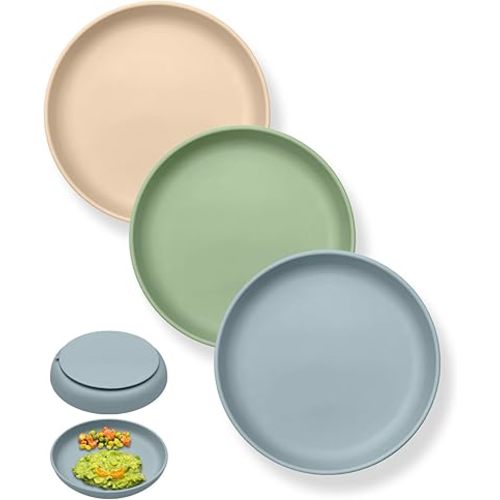 Classic Toddler Plates with Suction (3 Pack)