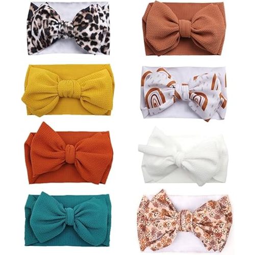 Baby Headbands Nylon Bow Baby Turban Knotted Headwrap Hair Accessories for Baby Girls Newborn Infant Toddlers Kids