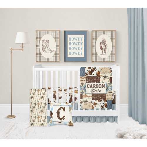Cowboy Nursery Bedding Set, Western Baby Bedding, Western Crib Bedding Set Boy, Baby Boy Crib Bedding, Western Nursery Decor, Crib Sets Boy