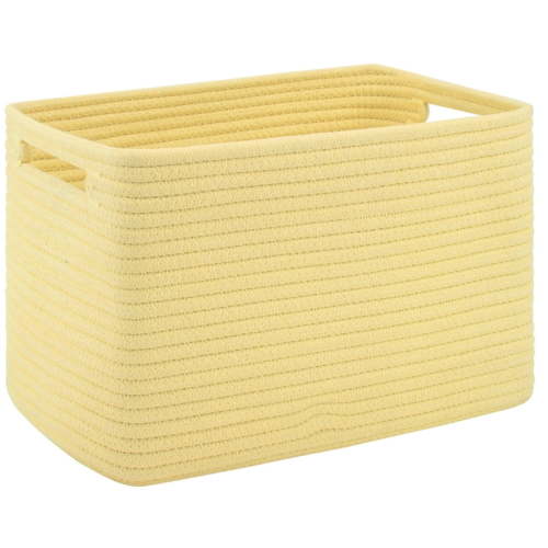 CHERISHGARD Cotton Storage Baskets,13 x 9 x 7.8 Inch, Woven Closet Organizers,Baskets for Organizing, Colorful Baskets for Baby Room
