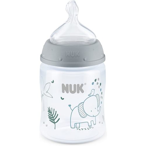 NUK Smooth Flow Anti Colic Baby Bottle, 5 oz, Elephant